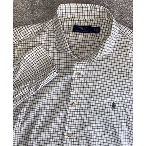 Polo Ralph Lauren Red/White Check Plaid Shirt Green Pony Mens XXL Classic Fit